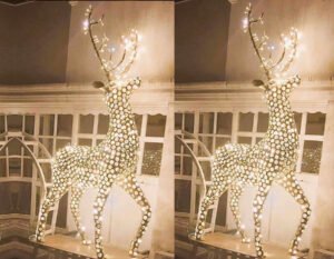 Işıklı Büyük Geyik Dekoru